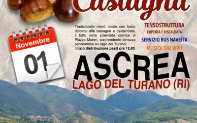 Castagne sulle rive del lago del Turano, è festa ad Ascrea (RI) il 1 novembre