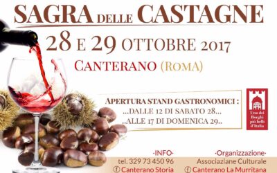 Un grande falò vi accoglierà alla Sagra della castagna di Canterano (RM) – 28/29 ott